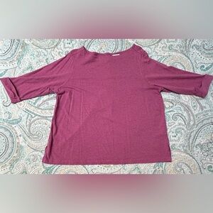 J. JILL women’s pink speckle top 3/4 sleeves